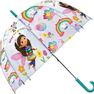 PARAGUAS TRANSPARENTE CAMPANA 48CM MANUAL GABBYS DOLLHOUSE
