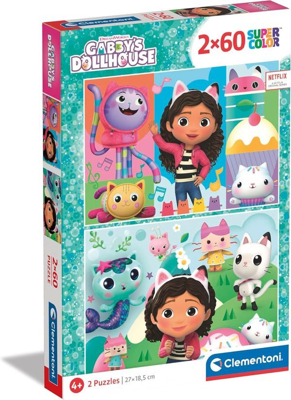 2 Puzzles de 60 Piezas La Casa de Muñecas de Gabby - Imagen 6