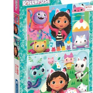 2 Puzzles de 60 Piezas La Casa de Muñecas de Gabby