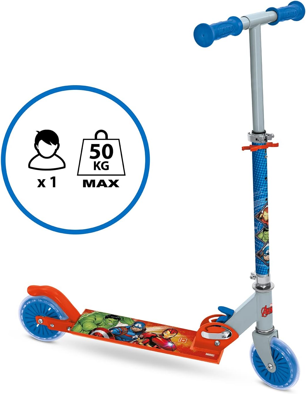 Patinete infantil de aluminio de 2 ruedas- AVENGERS - Imagen 7