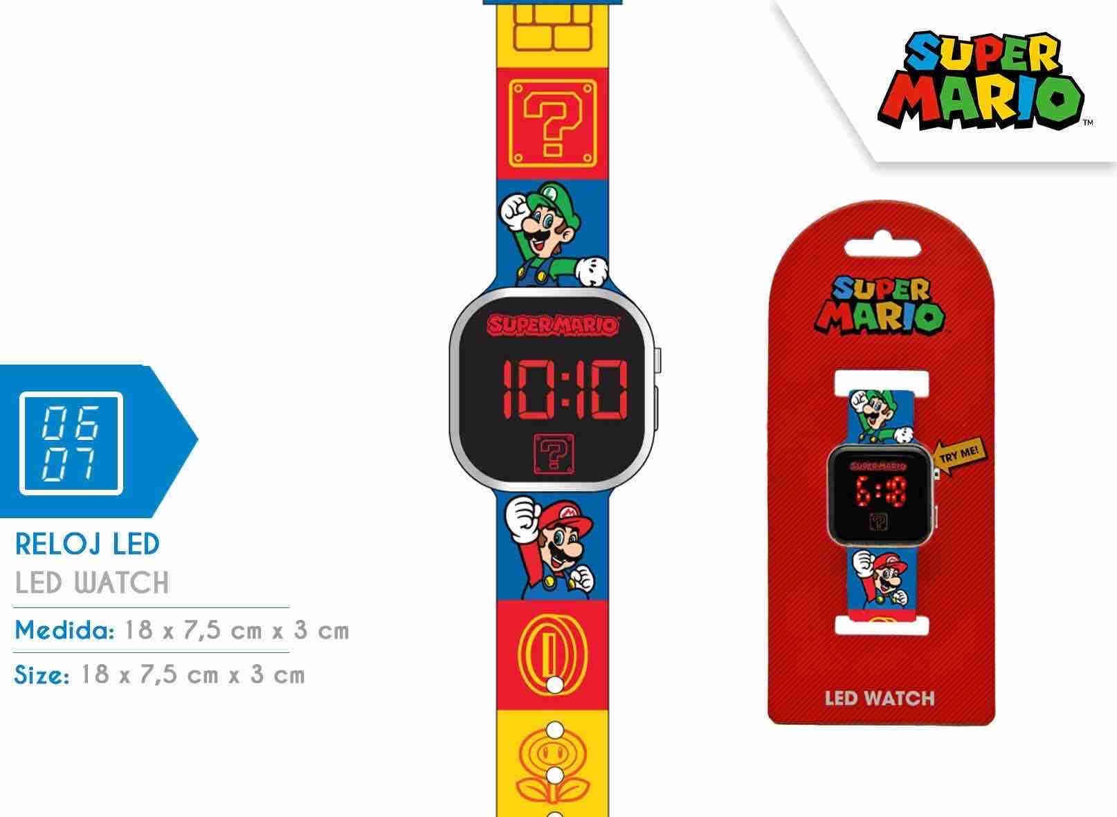 Reloj Led Super Mario