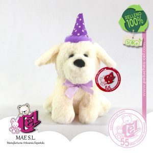 Perro Peluche fiesta 22 CM Blanco