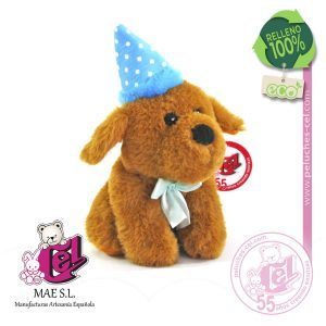 Perro Peluche fiesta 22 CM Marrón
