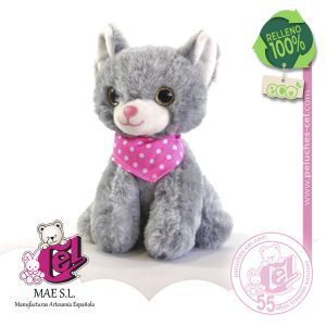 Gatito Peluche 18 CM Gris
