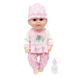 Muñeca bebé pijama con sonido, 30 cm