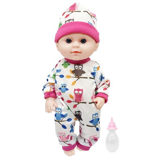 Muñeca bebé pijama con sonido, 30 cm