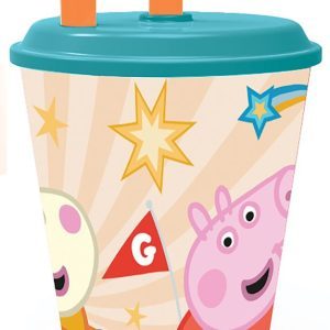 STOR VASO CAÑA EASY 430 ML PEPPA PIG KINDNESS COUNTS