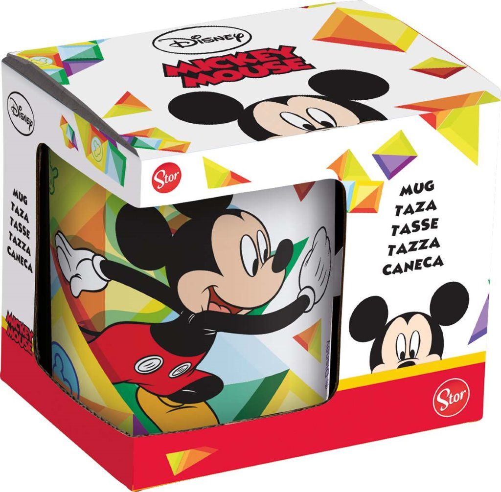 STOR TAZA CERAMICA 325 ML EN CAJA REGALO MICKEY COLOR FLOW