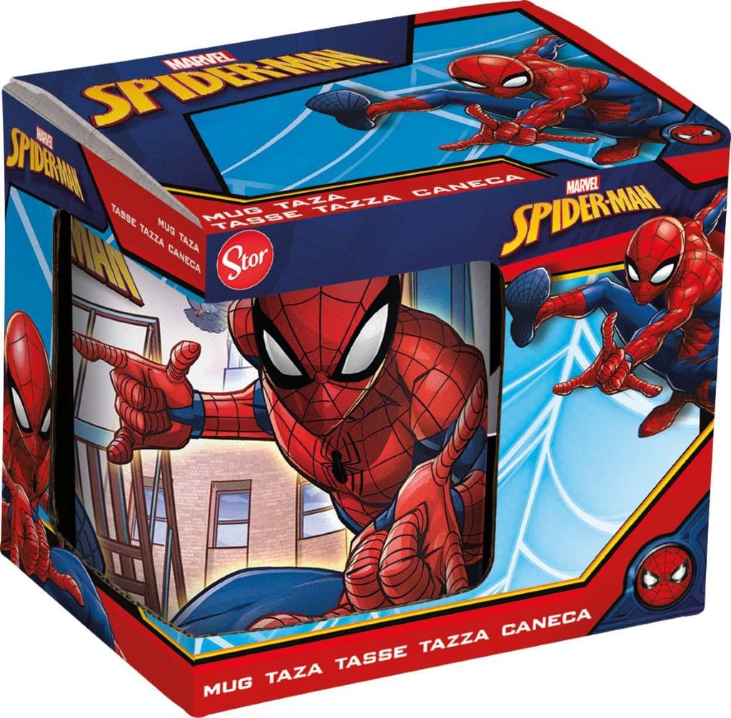 STOR TAZA CERAMICA 325 ML EN CAJA REGALO SPIDERMAN STREETS