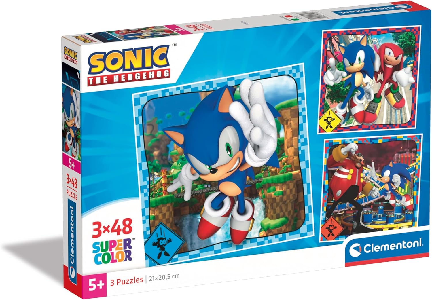 Puzzle 3x48 Piezas, Sonic