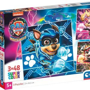 Puzzle 3x48 Piezas, Paw Patrol The Mighty Movie