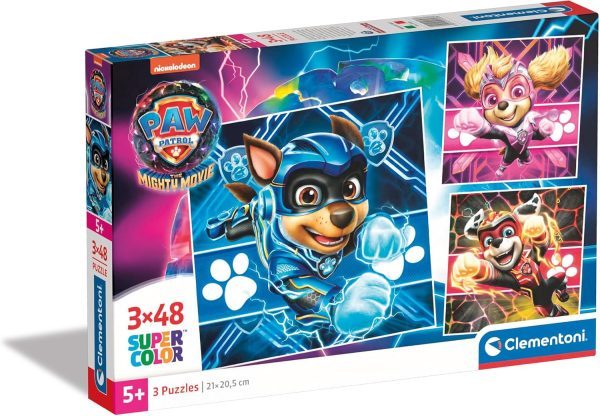 Puzzle 3x48 Piezas, Paw Patrol The Mighty Movie