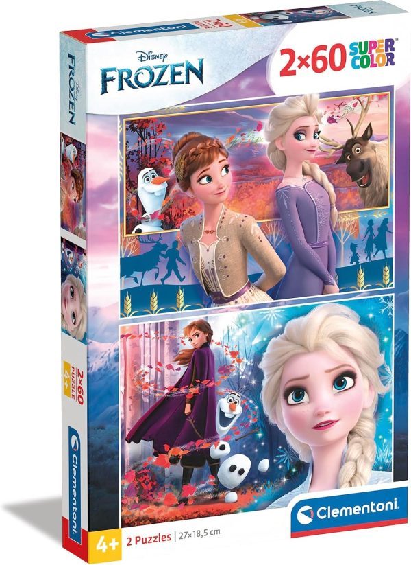 2 Puzzles de 60 Piezas Frozen 2