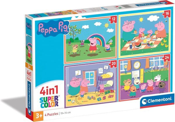 4 Puzzles en 1 Peppa Pig