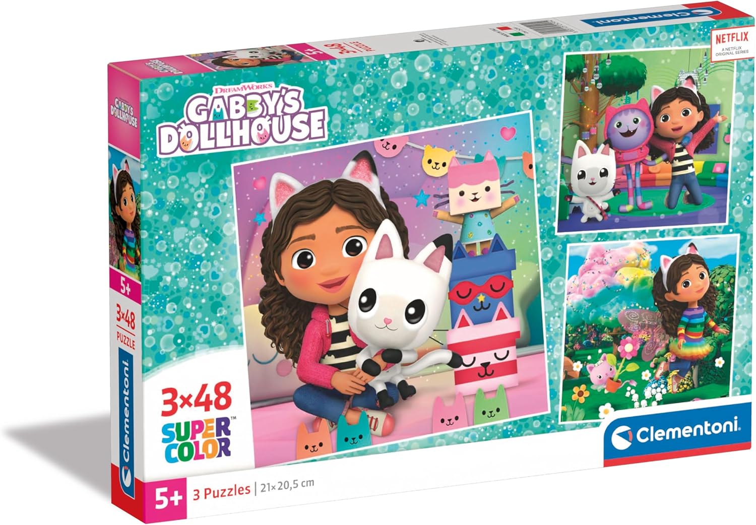 Puzzle 3x48 Piezas, Gabby's Dollhouse