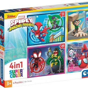 4 Puzzles en 1 Spidey And His Amazing Friends