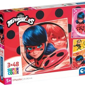 Puzzle 3x48 Piezas, Miraculous