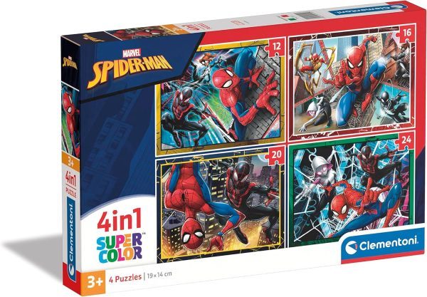 4 Puzzles en 1 Spiderman