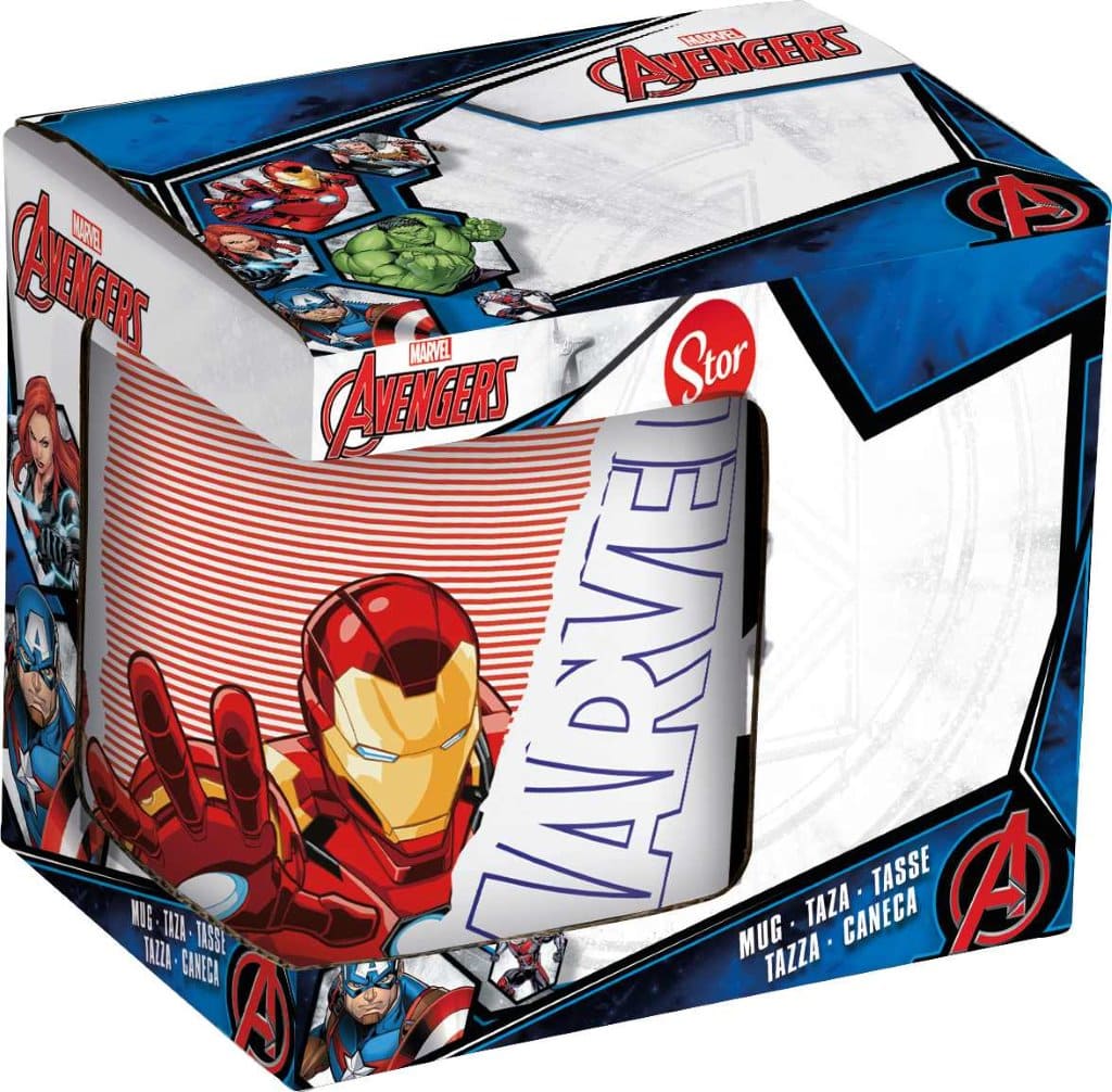 STOR TAZA CERAMICA 325 ML EN CAJA REGALO AVENGERS COMIC HEROES
