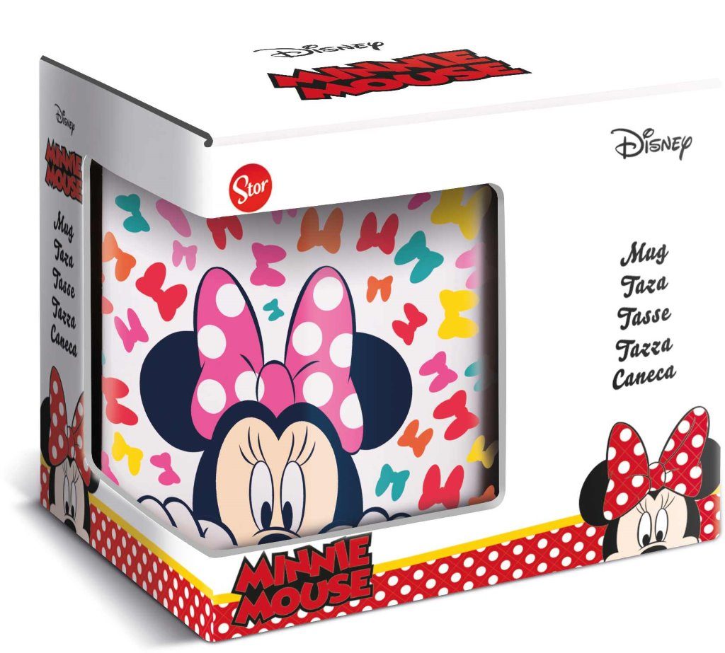 STOR TAZA CERAMICA 325 ML EN CAJA REGALO MINNIE SO EDGY BOWS
