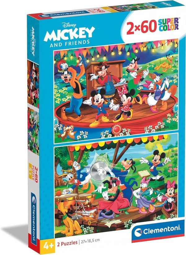 2 Puzzles de 60 Piezas Mickey and Friends