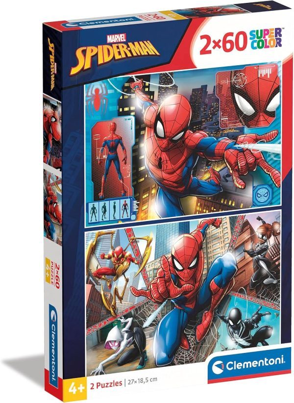 2 Puzzles de 60 Piezas Spiderman