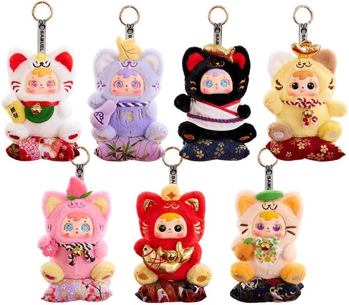 Samuel San XIAO Mao. Caja Sorpresa. Peluche 18 cm, colección Gatito de la fortuna - Imagen 5