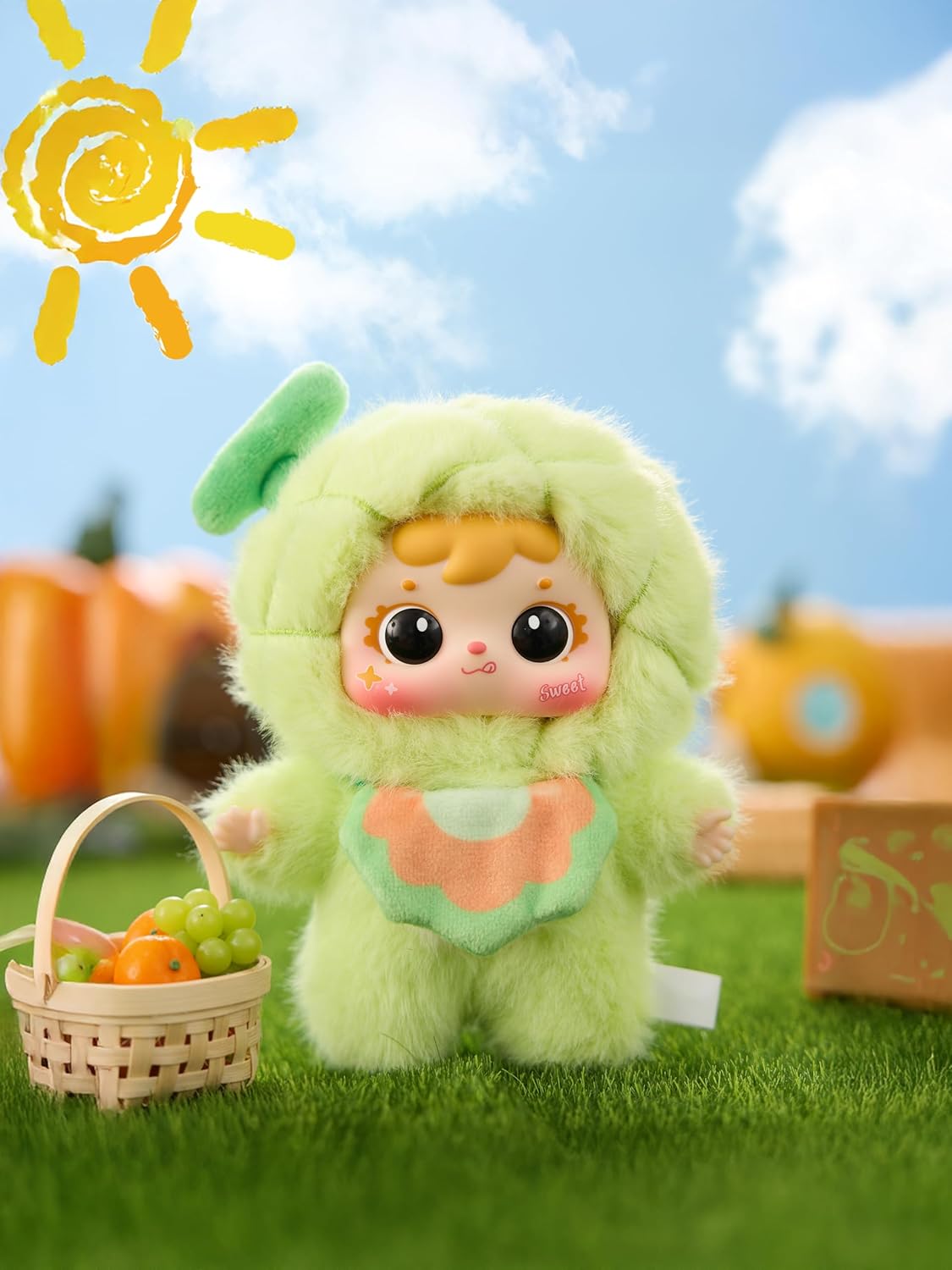 Samuel San XIAO Mao. Caja Sorpresa. Peluche AROMÁTICO colección Fruta 14 cm. Posibilidad de Llavero. - Imagen 2