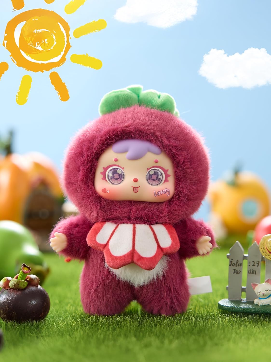Samuel San XIAO Mao. Caja Sorpresa. Peluche AROMÁTICO colección Fruta 14 cm. Posibilidad de Llavero. - Imagen 6