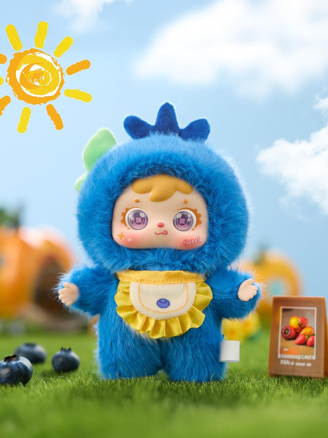 Samuel San XIAO Mao. Caja Sorpresa. Peluche AROMÁTICO colección Fruta 14 cm. Posibilidad de Llavero.
