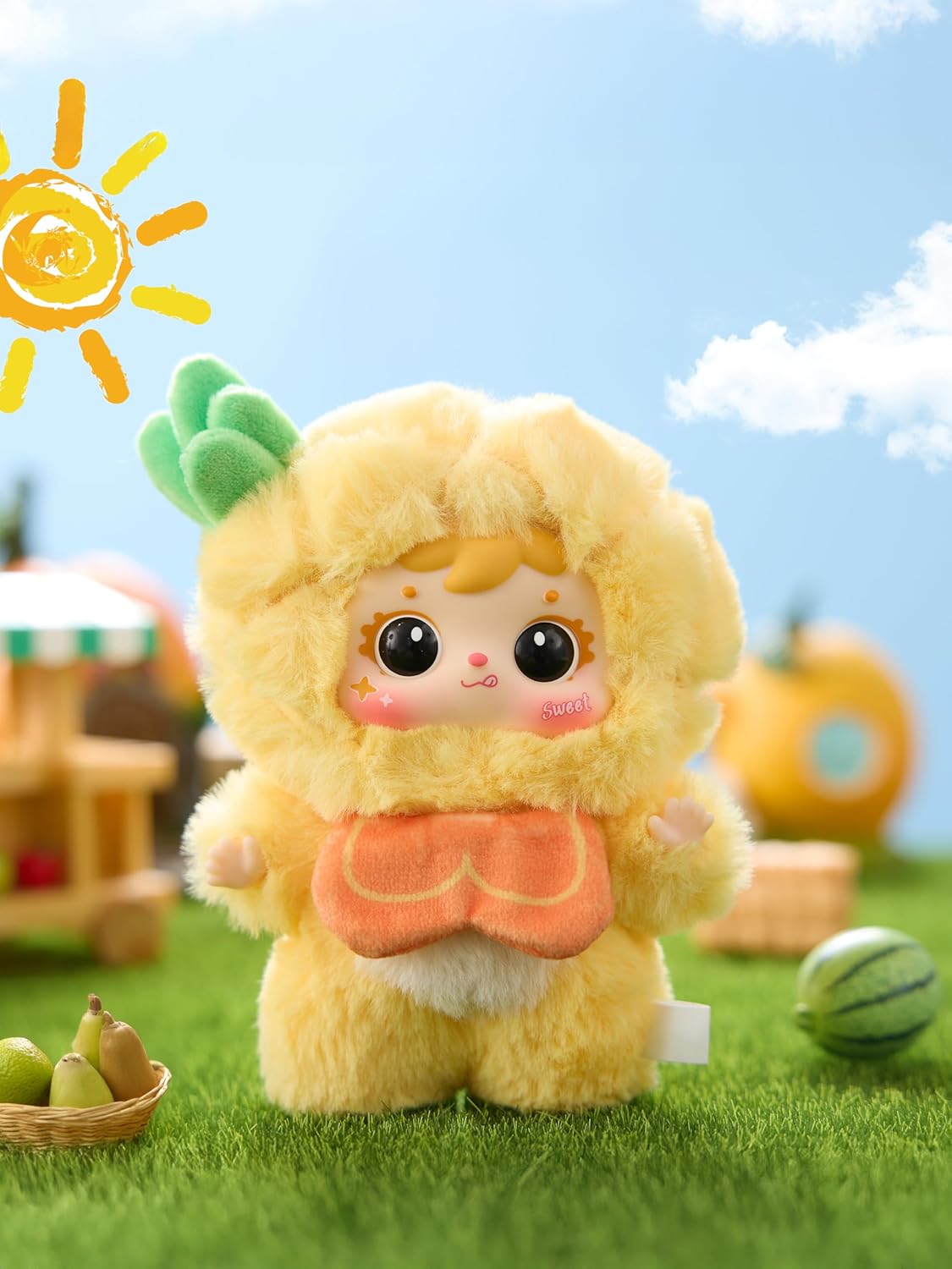 Samuel San XIAO Mao. Caja Sorpresa. Peluche AROMÁTICO colección Fruta 14 cm. Posibilidad de Llavero. - Imagen 4