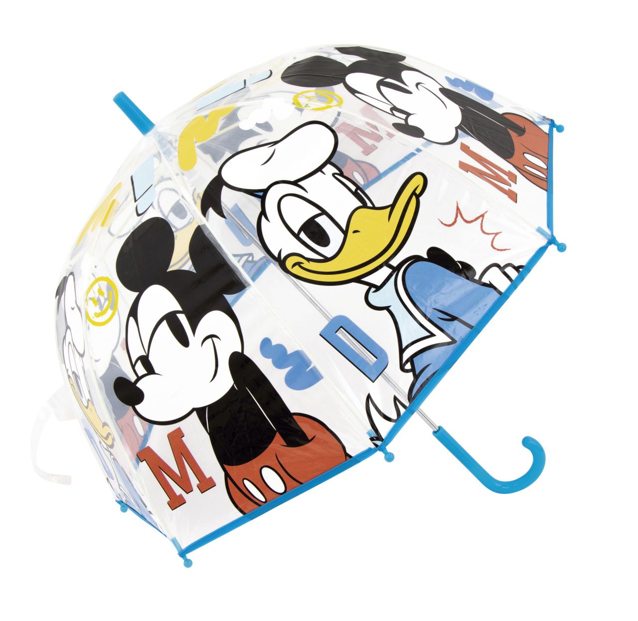 PARAGUAS DE EVA TRANSPARENTE DE MICKEY,FORMA DE BURBUJA, APERTURA MANUAL