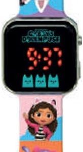 Reloj Digital LED Gabby´s Dollhouse -Tiene Funciones de Hora, Fecha y Correa Ajustable
