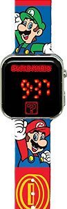 Reloj Digital LED Súper Mario -Tiene Funciones de Hora, Fecha y Correa Ajustable