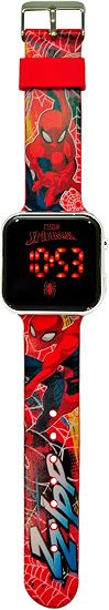 Reloj Digital LED Spider Man -Tiene Funciones de Hora, Fecha y Correa Ajustable