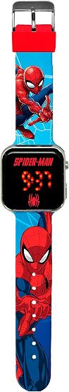 Reloj Digital LED Spider Man -Tiene Funciones de Hora, Fecha y Correa Ajustable