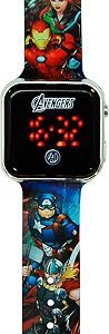 Reloj Digital LED Avengers -Tiene Funciones de Hora, Fecha y Correa Ajustable