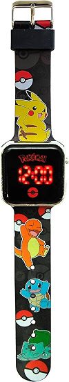 Reloj Digital LED Pokemon -Tiene Funciones de Hora, Fecha y Correa Ajustable