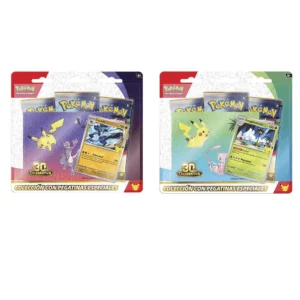 Pokémon TCG 30º Aniversario Tech Sticker Collection con 3 Sobres y Pegatinas +6 años