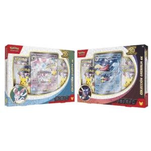 Pokémon TCG 30º Aniversario EX Box Surtida con 4 Sobres y Carta Grande +6 años