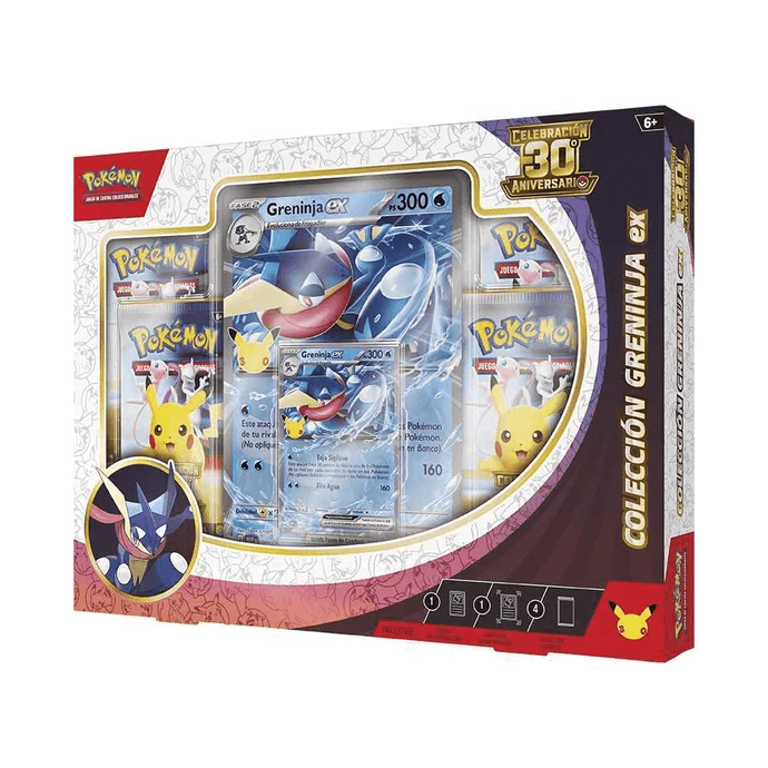 Pokémon TCG 30º Aniversario EX Box Surtida con 4 Sobres y Carta Grande +6 años - Imagen 3