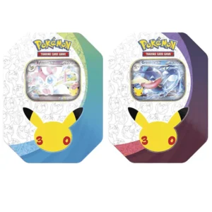 Pokémon TCG 30 Aniversario EX Tin Surtida con 4 Sobres y Carta Promocional +6 años