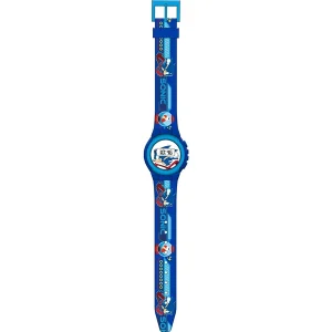 Marvel Reloj Digital Sonic-Tiene Funciones de Hora, Fecha y Correa Ajustable
