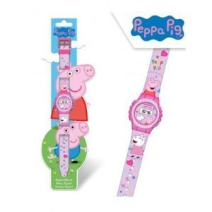 Marvel Reloj Digital Peppa Pig -Tiene Funciones de Hora, Fecha y Correa Ajustable