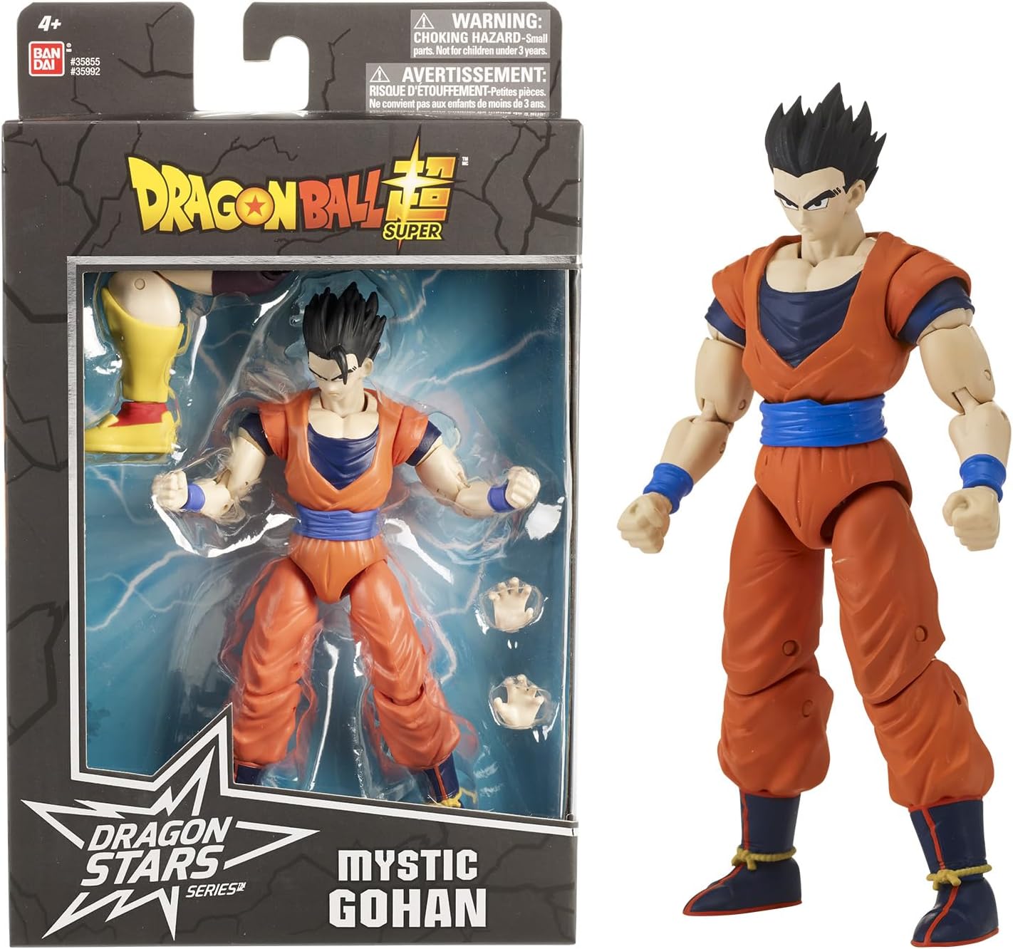 BANDAI Dragonball Z 35992 Figura Deluxe Gohan Místico, Multicolor