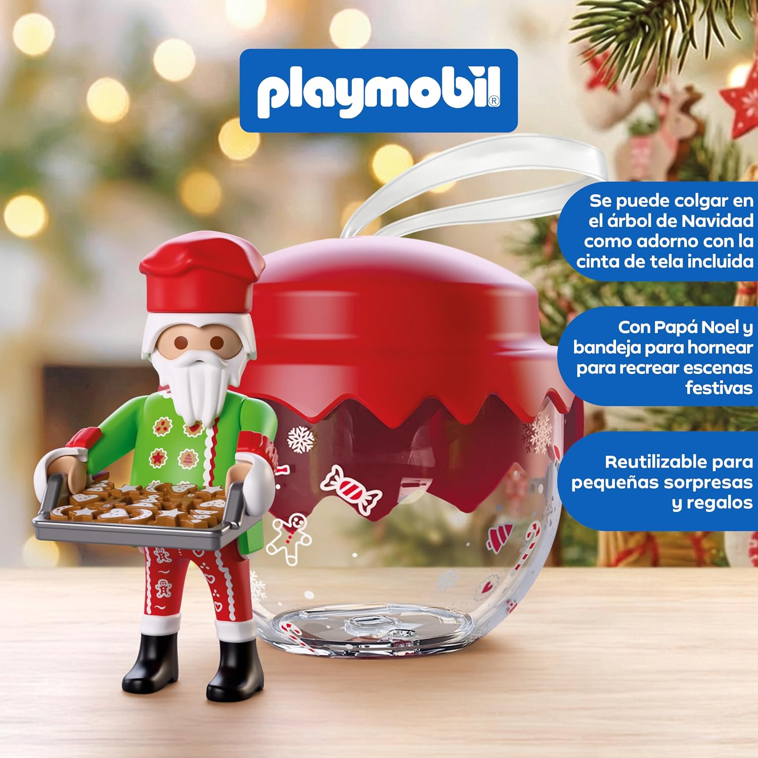 PLAYMOBIL PACK 2 BOLAS DE NAVIDAD PAPÁ NOEL ALEATORIAS. - Imagen 4