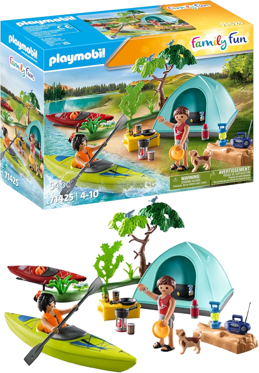 PLAYMOBIL Family Fun Camping con Hoguera, Aventura al Aire Libre en el Camping. Juguetes para niños a Partir de 4 años - Imagen 2